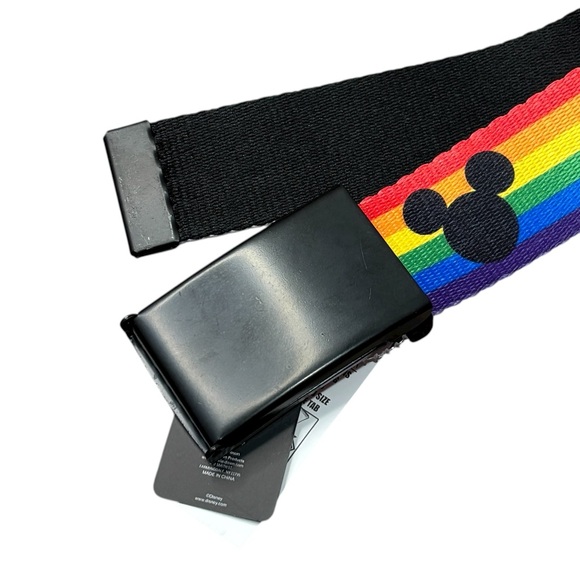 Buckle-Down Disney Pride Collection Rainbow Mickey Adjustable Web Belt NEW - Picture 3 of 5